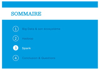 Big Data & son écosystème
Hadoop
Spark
Conclusion & Questions
1
2
3
4
SOMMAIRE
 