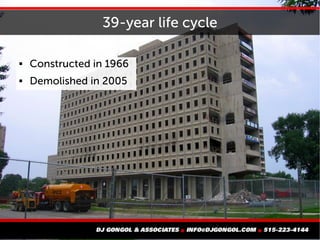 39-year life cycle
 Constructed in 1966
 Demolished in 2005
 