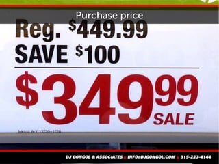 Purchase price
 