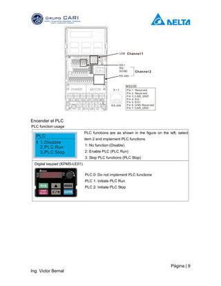 Página | 9
Ing. Victor Bernal
Encender el PLC
 