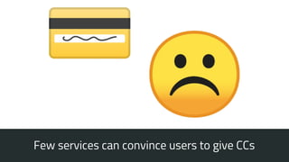 Few services can convince users to give CCs
 