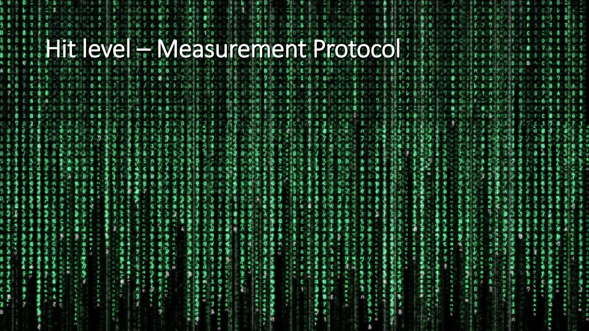 Hit level – Measurement Protocol
 