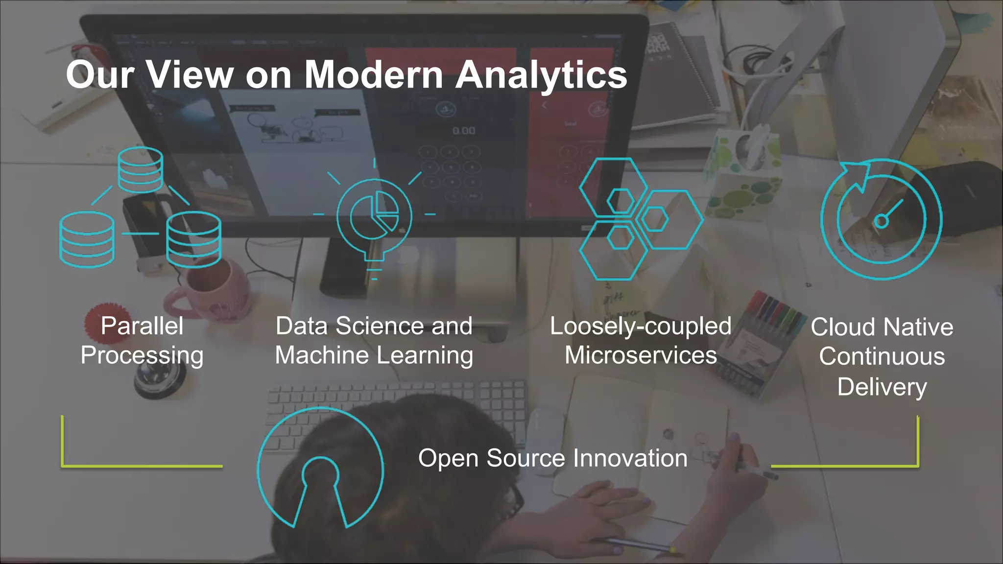 4© 2017 Pivotal Software, Inc. All rights reserved.
Open Source Innovation
Parallel
Processing
Cloud Native
Continuous
Delivery
Loosely-coupled
Microservices
Data Science and
Machine Learning
Our View on Modern Analytics
 