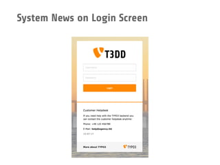 System News on Login Screen
 