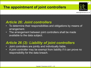 Joint Data Controller Image Legal obligations and responsibilities of data processors and ...