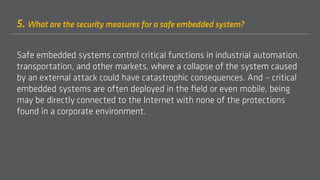 5 Things to Know about Safety and Security of Embedded Systems | PDF