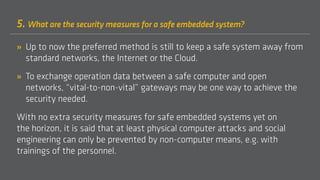 5 Things to Know about Safety and Security of Embedded Systems | PDF