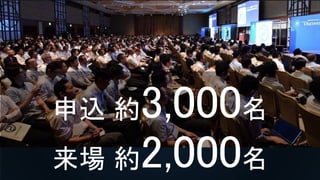 申込 約3,000名
来場 約2,000名
 