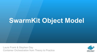 SwarmKit Object Model
Laura Frank & Stephen Day
Container Orchestration from Theory to Practice
 
