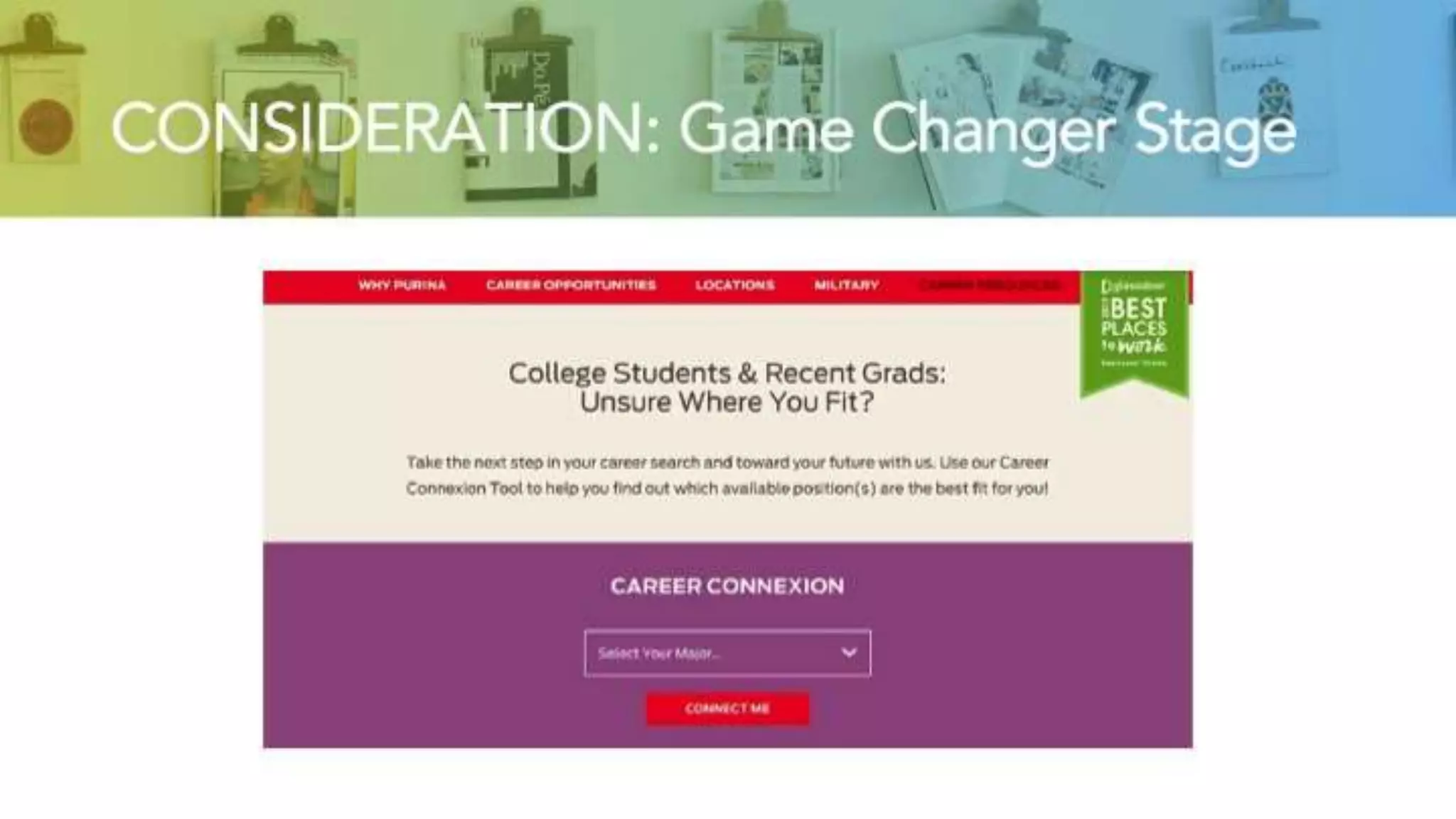 CONSIDERATION: Game Changer Stage
 