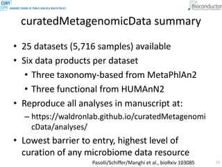 Multi-omics infrastructure and data for R/Bioconductor | PPTX