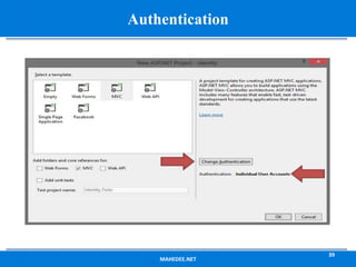 MAHEDEE.NET
39
Authentication
 