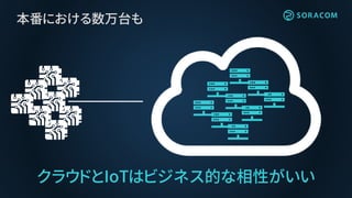 本番における数万台も
クラウドとIoTはビジネス的な相性がいい
 
