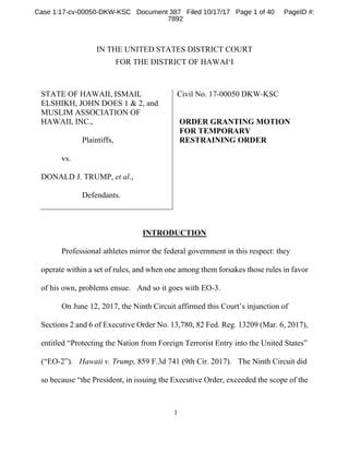 U.S. District Court Judge Derrick Watson's Oct. 17 ruling | PDF