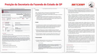 Posição da Secretaria da Fazenda do Estado de SP
 