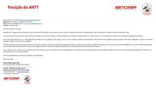 Posição da ANTT
 