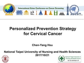 20171021 Personalized Prevention Strategy for Cervical Cancer | PDF