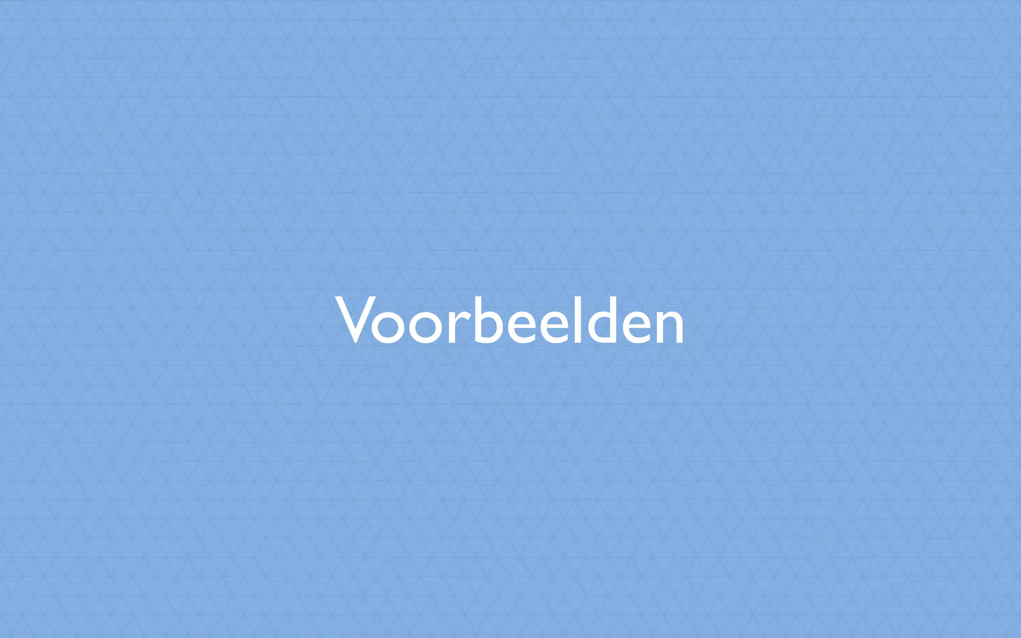 Voorbeelden
 
