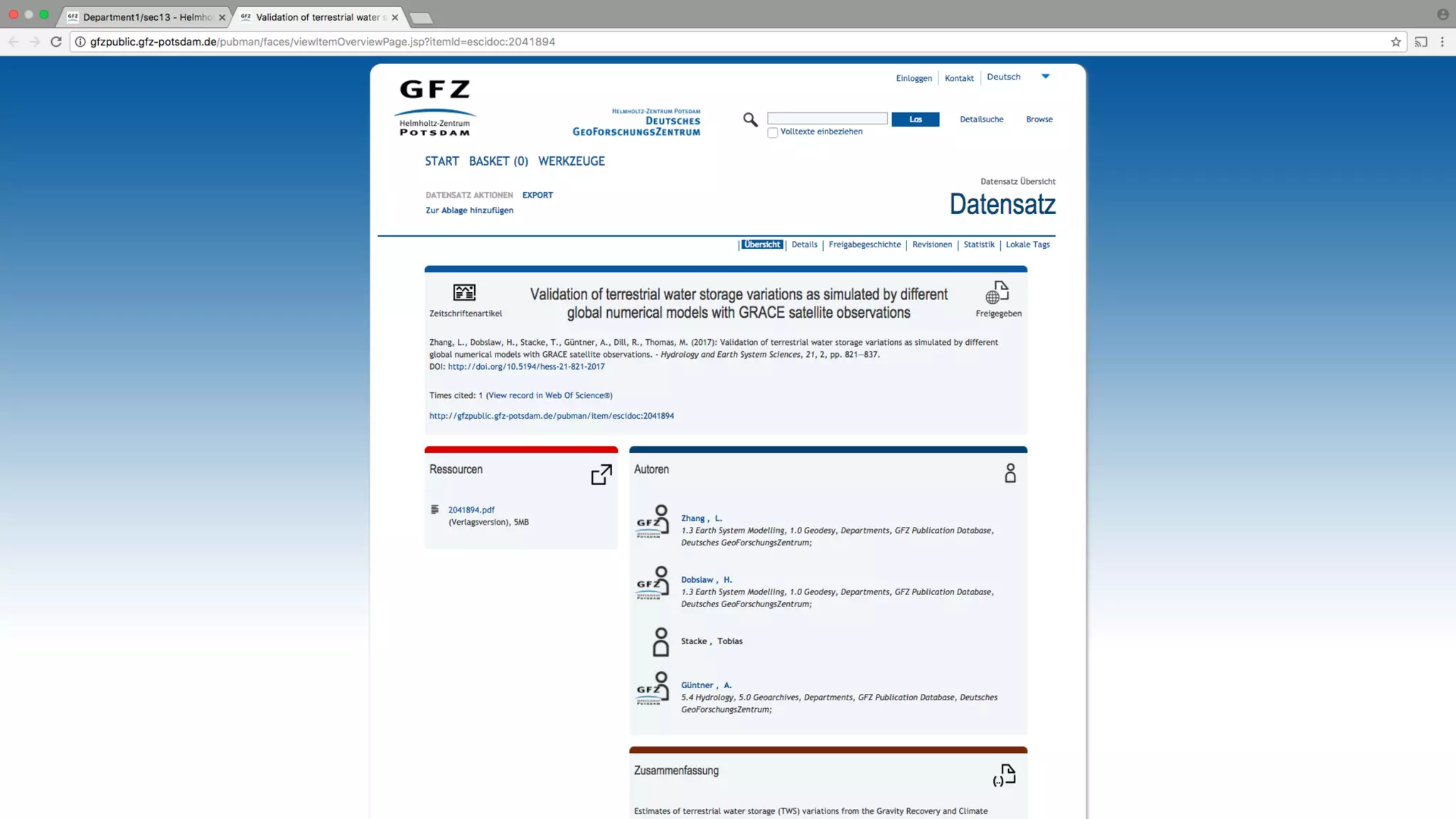 SEITE 34
PUBLIKATION –
WÄHRUNG DER WISSENSCHAFT
 