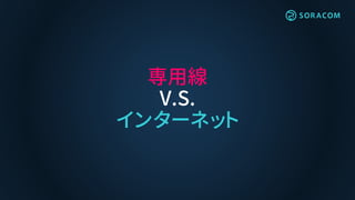 専用線
V.S.
インターネット
 