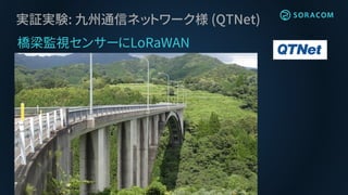 実証実験: 九州通信ネットワーク様 (QTNet)
橋梁監視センサーにLoRaWAN
 