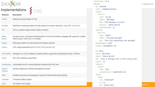 bioexcel.eu
http://www.commonwl.org/
 