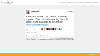 bioexcel.eu
https://twitter.com/ianholmes/status/288689712636493824
 
