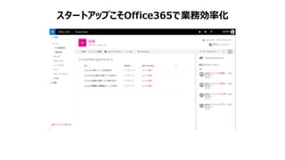 スタートアップこそOffice365で業務効率化
 