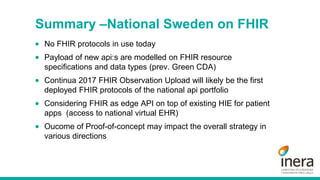 Sweden on fhir - status report