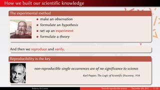 How we built our scientific knowledge
The experimental method
make an observation
formulate an hypothesis
set up an experi...