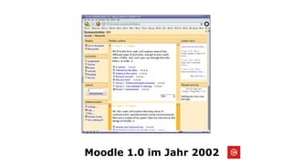 Moodle 1.0 im Jahr 2002
 