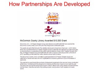 How Partnerships Are Developed
 