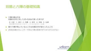 17年の六輝が暦により違う問題