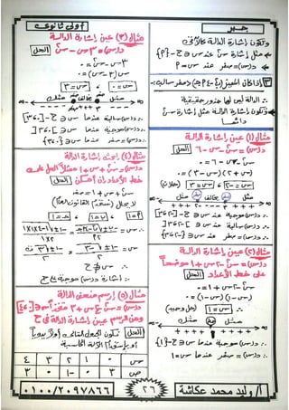 ملزمة جبر وحساب مثلثات للصف الاول الثانوى الترم الاول 2017 - موقع ملزمتي