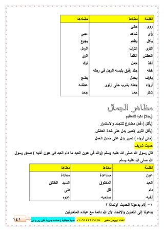 مذكرة لغة عربية للصف الرابع الإبتدائي الترم الأول 2017 - موقع ملزمتي