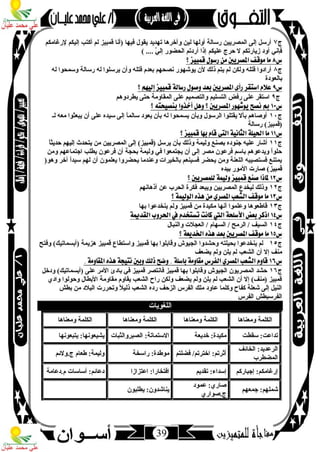 مذكرة لغة عربية للصف الثاني الإعدادي الترم الأول 2017 - موقع ملزمتي