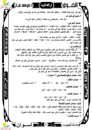 مذكرة لغة عربية للصف الثاني الإعدادي الترم الأول 2017 - موقع ملزمتي