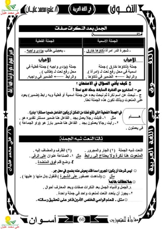 مذكرة لغة عربية للصف الثاني الإعدادي الترم الأول 2017 - موقع ملزمتي