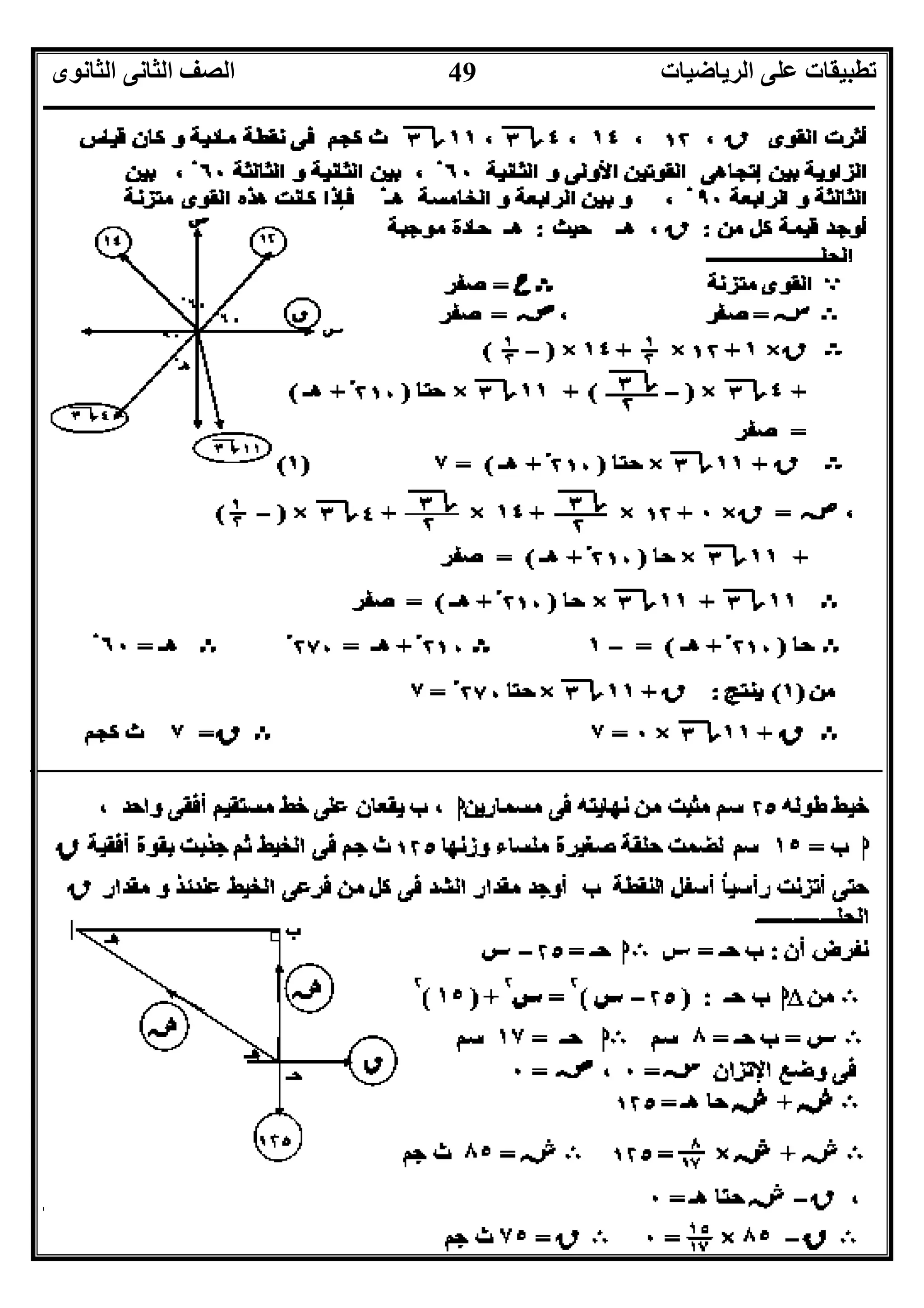 ‫اﻟﺮﯾﺎﺿﯿﺎت‬ ‫ﻋﻠﻰ‬ ‫ﺗﻄﺒﯿﻘﺎت‬‫اﻟﺜﺎﻧﻮى‬ ‫اﻟﺜﺎﻧﻰ‬ ‫اﻟﺼﻒ‬
‫ــــــــــــــــــــــــــــــــــــــــــــــــــــــــــــــــــــــــــــــــــــــــــــــــــــــــــــــــــــــــــــــــــــــــــــــــــــــ‬
‫ـــــــــــــــــــــــــــــــــــــــــــــــــــــــــــــــــــــــــــــــــــ‬‫ـــــــــــــــــــــــــــــــــــــــــــــــــــــــــــــــــــ‬
‫اﻻﺳﺘﺎذ‬ ‫اﻋﺪاد‬/‫ت‬ ‫رﯾﺎﺿﯿﺎت‬ ‫ﺧﺒﯿﺮ‬ ‫ﻣﻌﻠﻢ‬ ‫اﻟﻤﻨﻔﻠﻮﻃﻰ‬ ‫ﺧﺎﻟﺪ‬/٠١١٥٤٨٠٢٨١١
49
‫ﻣﺜﺎل‬:
‫ـــــــــــــــــــــــــــــــــــــــــــــــــ‬‫ـــــــــــــــــــــــــــــــــــــــــــــــــــــــــــــــــــــــــــــــــــــــــــــــــــــ‬
‫ﻣﺜﺎل‬:
 