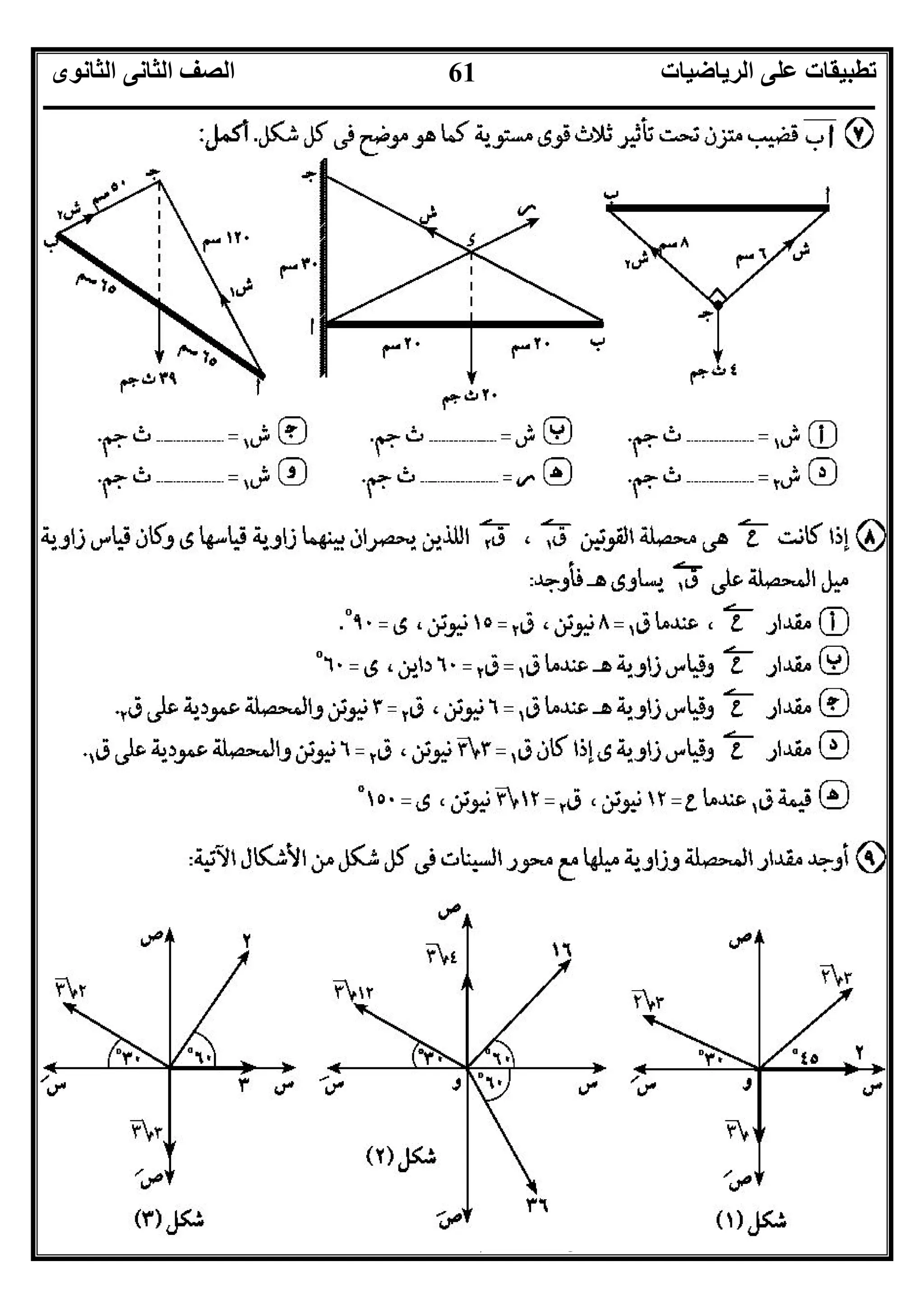 ‫اﻟﺮﯾﺎﺿﯿﺎت‬ ‫ﻋﻠﻰ‬ ‫ﺗﻄﺒﯿﻘﺎت‬‫اﻟﺜﺎﻧﻮى‬ ‫اﻟﺜﺎﻧﻰ‬ ‫اﻟﺼﻒ‬
‫ــــــــــــــــــــــــــــــــــــــــــــــــــــــــــــــــــــــــــــــــــــــــــــــــــــــــــــــــــــــــــــــــــــــــــــــــــــــ‬
‫ـــــــــــــــــــــــــــــــــــــــــــــــــــــــــــــــــــــــــــــــــــ‬‫ـــــــــــــــــــــــــــــــــــــــــــــــــــــــــــــــــــ‬
‫اﻻﺳﺘﺎذ‬ ‫اﻋﺪاد‬/‫ت‬ ‫رﯾﺎﺿﯿﺎت‬ ‫ﺧﺒﯿﺮ‬ ‫ﻣﻌﻠﻢ‬ ‫اﻟﻤﻨﻔﻠﻮﻃﻰ‬ ‫ﺧﺎﻟﺪ‬/٠١١٥٤٨٠٢٨١١
61
 
