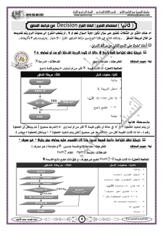 ‫ا‬ ‫ا‬  ‫ا‬ –‫ادي‬‫ا‬ ‫ا‬ –‫ول‬‫ا‬‫را‬‫ا‬ ‫ا‬
0111 26 49 231
6‫س‬‫ا‬  :‫ا‬ ‫اد‬‫إ‬ ‫ا‬‫ا‬  ‫ا‬ ‫ا‬ 
altokhey@yahoo.comwww.quesna.org
)‫م‬(‫ار‬‫ا‬ ‫ذ‬‫ا‬ ) ‫ع‬‫ا‬‫ا‬‫ا‬Decision‫ا‬ ‫ا‬
‫ك‬‫ا‬‫ت‬‫ا‬‫ى‬‫ال‬‫ن‬‫إ‬‫ال‬‫ا‬‫م‬‫أو‬,  ‫ى‬‫أ‬ ‫ت‬ ‫ا‬ ‫ع‬‫ا‬  ‫أو‬
... ‫ا‬  ‫ل‬ )‫ج‬ ‫وذ‬‫ا‬ ‫ا‬  ‫ع‬‫ا‬ ‫ا‬‫ار‬‫ا‬‫ر‬‫ا‬ /،‫ر‬ ‫و‬٣(
‫ا‬ ‫ا‬  ‫م‬‫ا‬ ‫ع‬‫ا‬   ‫أ‬:
‫م‬    ‫أن‬ ‫ا‬ ‫ا‬ ‫ر‬‫ا‬ ‫ن‬‫أو‬‫وى‬٥٠‫؟‬
: ‫أو‬‫ا‬ : ‫ت‬‫ا‬‫م‬ ‫ط‬‫ت‬‫ا‬:‫ر‬‫ا‬
) ‫ا‬‫ا‬(:‫إذا‬ ‫م‬ ‫ا‬‫أو‬‫وى‬٥٠‫م‬ 
: ‫ﻫﺎﻣﺔ‬ ‫ﻣﻠﺤﻮﻇﺔ‬
‫ة‬‫ا‬٣-١‘‫أن‬‫ن‬X‫أ‬‫أو‬‫وي‬٥٠‫)ا‬(‫إ‬‫ة‬‫ا‬
‫ر‬٤‫أ‬ ،،‫إذا‬‫ا‬ ‫م‬‫أ‬٥٠)‫ا‬(‫ة‬‫ا‬٣-١‫ة‬ ‫و‬٤‫ة‬.
‫د‬     ‫وإذا‬" ‫ف‬  "   ‫وى‬  ‫ا‬ ‫ن‬
: ‫أو‬‫ا‬ : ‫ت‬‫ا‬‫د‬  ‫م‬ ‫ط‬R‫ط‬ ‫أو‬)‫ف‬(
‫ا‬: ‫ت‬‫ا‬‫ا‬
(‫)ا‬ ‫ا‬: ‫م‬ ‫اذا‬‫إط‬‫ف‬‫و‬ ،‫ذ‬ ‫إط‬‫ا‬‫م‬R
 