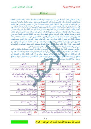 ‫اٌؾّل‬‫اٌؼوث١خ‬ ٗ‫اٌٍغ‬ ٝ‫ف‬َٝ١‫ػ‬ ‫ػجلاٌؾّ١ل‬ : ‫االٍزبم‬
ٕٔ
‫راغبون‬ ‫هللا‬ ‫الى‬ ‫إنا‬ ‫فضله‬ ‫من‬ ‫هللا‬ ‫سٌؤتٌنا‬ ‫هللا‬ ‫حسبنا‬37217210110
‫سنة‬ ‫االبتدائٌة‬ ‫الدراسة‬ ‫إتمام‬ ‫شهادة‬ ‫نال‬ ‫حتى‬ ‫الدراسة‬ ‫كامل‬ ‫مصطفى‬ ‫واصل‬7881‫حفال‬ ‫المدرسة‬ ‫وأقامت‬
‫على‬ ‫الشهادات‬ ‫لتوزٌع‬ ‫فخما‬‫طاا‬ ‫ور‬ ‫والاوزرار‬ ‫حاشاٌته‬ ‫رجاال‬ ‫وكبار‬ ‫توفٌق‬ ‫الخدٌوي‬ ‫إلٌه‬ ‫دعت‬ ‫الناجحٌن‬
‫التلمٌاذ‬ ‫اذا‬ ‫نفاا‬ ‫علٌاه‬ ‫تنطاوي‬ ‫ماا‬ ‫علاى‬ ‫دل‬ ‫عجٌا‬ ‫حدث‬ ‫الكبٌر‬ ‫االحتفال‬ ‫ذا‬ ً‫ف‬ ‫حدث‬ ‫ثم‬ ‫القوم‬ ‫علٌة‬ ‫من‬
‫لهذا‬ ‫الطلبة‬ ‫أعد‬ ‫وقد‬ ‫فواحدا‬ ‫واحدا‬ ‫الخدٌوي‬ ‫ٌدي‬ ‫بٌن‬ ‫للمثول‬ ‫الناجحون‬ ‫الطلبة‬ ‫ٌتقدم‬ ‫أن‬ ‫الحفل‬ ‫نظام‬ ‫من‬ ‫كان‬
‫ال‬‫أن‬ ‫ٌج‬ ‫والده‬ ‫اسم‬ ‫أو‬ ‫الطال‬ ‫اسم‬ ‫ذكر‬ ‫حالة‬ ً‫ف‬ ‫أنه‬ ‫ومنها‬ ‫المقام‬ ‫ذا‬ ً‫ف‬ ‫المناسبة‬ ‫العبارات‬ ‫قنوا‬ُ‫ل‬‫ف‬ ‫غرض‬
‫اختلا‬ ‫وإن‬ ‫التعلٌماات‬ ‫لهاذه‬ ‫زمالئه‬ ‫بقٌة‬ ‫أصغى‬ ‫كما‬ ‫كامل‬ ‫مصطفى‬ ‫وأصغى‬ )‫(عبدك‬ ‫بكلمة‬ ‫مسبوقا‬ ‫ٌكون‬
‫ا‬ ‫الطلبة‬ ‫دور‬ ‫وجار‬ ‫بدقة‬ ‫الحفل‬ ‫برنامج‬ ‫المدرسة‬ ‫ونفذت‬ ‫ا‬ ‫تنفٌذ‬ ‫طرٌقة‬ ً‫ف‬ ‫عنهم‬‫ٌادي‬ ‫باٌن‬ ‫للمثاول‬ ‫لناجحٌن‬
‫أنفاة‬ ‫و‬ ‫باعتاداد‬ ‫أجاا‬ ‫اسامه‬ ‫عان‬ ‫الخادٌوي‬ ‫ساهله‬ ‫فحاٌن‬ ‫كامل‬ ‫مصطفى‬ ‫إال‬ ‫بدقة‬ ‫التعلٌمات‬ ‫ونفذوا‬ ‫الخدٌوي‬
‫فعقا‬ ‫محماد‬ ‫أفنادي‬ ‫على‬ ‫المرحوم‬ : ‫أٌضا‬ ‫أجا‬ ‫والده‬ ‫اسم‬ ‫وعن‬ ‫عبدك‬ ‫بكلمة‬ ‫مسبوق‬ ‫غٌر‬ ‫كامل‬ ‫مصطفى‬
‫خلا‬ ‫مان‬ ‫والضاابط‬ ‫وكفارتاه‬ ‫والاده‬ ‫بإخالص‬ ‫معرفة‬ ‫سبق‬ ‫على‬ ‫الخدٌوي‬‫مان‬ ‫ٌنفجار‬ ‫ٌكااد‬ ‫الصاغٌر‬ ‫التلمٌاذ‬
‫قاد‬ ‫الطالا‬ ‫أن‬ ‫الضابط‬ ‫وظن‬ ‫كامل‬ ‫مصطفى‬ ‫له‬ ‫فتجا‬ ‫إجابة‬ ‫كل‬ ‫قبل‬ ‫عبدك‬ ‫كلمة‬ ‫ٌذكر‬ ‫أن‬ ‫إلٌه‬ ‫ٌهما‬ ‫الغٌظ‬
‫المكان‬ ‫الزائرون‬ ‫وغادر‬ ‫الحفل‬ ‫وانفض‬ ‫به‬ ‫أمر‬ ‫ما‬ ‫ٌنفذ‬ ‫أن‬ ‫المقام‬ ‫بة‬ ‫ر‬ ‫من‬ ً‫نس‬
‫أسبا‬ ً‫ف‬ ‫نوقش‬ ‫و‬ ‫المدرسة‬ ً‫ومدرس‬ ‫الضابط‬ ‫أمام‬ ‫كامل‬ ‫مصطفى‬ ً‫دع‬ُ‫ت‬‫واس‬‫كلا‬ ‫ماا‬ ‫وتنفٌذ‬ ‫طاعته‬ ‫عدم‬
‫وال‬ ‫عبدا‬ ‫أنا‬ ‫كنت‬ ‫وما‬ ‫عبدك‬ ‫كلمة‬ ‫الخدٌوي‬ ‫أمام‬ ‫أذكر‬ ‫أن‬ ً‫من‬ ‫تطل‬ ٌ‫ك‬ : ‫وجرأة‬ ‫شجاعة‬ ‫بكل‬ ‫فهجا‬ ‫به‬
‫ولام‬ ‫الضاابط‬ ‫فاارتج‬ ‫ت‬ ‫كاذلك‬ ‫أكاون‬ ‫أن‬ ً‫لا‬ ‫وحاشاا‬ ‫محتااال‬ ‫و‬ ‫كذابا‬ ‫كنت‬ ‫الحق‬ ‫غٌر‬ ‫قلت‬ ‫ولو‬ ‫كذلك‬ ً‫أب‬ ‫كان‬
‫ع‬ ‫ٌتعد‬ ‫لم‬ ‫صغٌر‬ ‫تلمٌذ‬ ‫ٌنطق‬ ٌ‫ك‬ ‫شته‬ ‫د‬ ‫ٌغال‬ ‫أن‬ ‫ٌستطع‬‫ٌساتطٌع‬ ‫وال‬ ‫العباارات‬ ‫بهاذه‬ ‫عشارة‬ ‫الثالثة‬ ‫مره‬
!‫؟‬ ‫مقاما‬ ‫و‬ ‫سنا‬ ‫منه‬ ‫أكبر‬ ‫م‬ ‫ممن‬ ‫الكثٌرون‬ ‫بها‬ ‫ٌتفوه‬ ‫أن‬
‫اٌىٍّخ‬ٕٝ‫اٌّؼ‬‫اٌىٍّخ‬ٕٝ‫اٌّؼ‬
ً‫ٚاط‬ًّ‫جْطى‬×‫ضٛلف‬‫ٔبي‬َ‫قح‬ / ٍٝ‫ػ‬ ًٛ‫ق‬×ٍٓ‫ن‬
‫فقّب‬‫ٌٚجتؼح‬ ٌ‫جٌمى‬ ُ١‫ػظ‬ ٚ ‫ٞهّح‬×ٚ ‫ِطٛجٞؼح‬
‫ذٓ١طح‬
ٞٛ٠‫اٌقل‬ٍ٠ٌَٛ‫ج‬ ٚ‫أ‬ ‫جٌٍّه‬ ٟٕ‫ضؼ‬ ‫فحٌْ١س‬ ‫وٍّس‬ٚ‫أ‬
‫جٌٓ١ى‬
‫اٌؾبش١خ‬ٚ ً٘‫جأل‬ ُ٘
/‫ؼ‬ ‫جٌهحٚس‬
ٟٖ‫جٌكٛج‬
‫ه٘ؾ‬ٚ ‫جٍِأز‬ ُٙ١‫ف‬ ْٛ‫٠ى‬ ‫ال‬ ‫جٌٍؾحي‬ ِٓ ‫ػٍٗز‬ ٌٝ‫ئ‬ ‫غالغس‬ ِٓ ‫ؾّحػس‬
٠‫أٌ٘ح‬ / ١ٌ٘‫أ‬ ) ‫ؼ‬ ( ْٛ‫جأللٍذ‬ ٗ‫لر١ٍط‬ ٚ ِٗٛ‫ل‬ ً‫جٌٍؾ‬ ١ٌ٘
‫ػٍ١خ‬ٌ‫جٌمى‬ ‫جٌٍف١غ‬ ٚ ُ١‫جٌؼظ‬ ٛ٘ٚ ٍٟ‫جٌؼ‬ /َ‫ػغ١ت‬‫غٍ٠د‬×‫ِٚؼطحو‬ ‫ِأٌٛف‬
‫كي‬ُٔ ٚ ٍ‫ػر‬ٞٛ‫رٕط‬‫ضكط‬ ٚ ًّ‫ضٗط‬ُٟ‫ٚض‬ ٞٛ×ٍٛ‫ضه‬
‫اٌّضٛي‬‫جٌٛلٛف‬×ٍِٛ‫جٌؿ‬ٞ‫٠ل‬ ٓ١‫ث‬َ‫أِح‬
‫مٕٛا‬ٌُ‫قفظٛج‬ٝ‫أطغ‬‫أٔٛص‬ ٚ َ‫ذح٘طّح‬ ‫ّْغ‬×ً‫غف‬
‫اػزلاك‬‫جٌىرٍ٠حء‬ ٚ ّ‫جٌٕف‬ ‫ػُز‬×‫جًٌٌّس‬‫أٔفخ‬‫جٌكّ١س‬ ٚ ‫جٌؼُز‬×ْ‫جٌٙٛج‬ ٚ ‫جًٌي‬
‫ػمت‬‫ػٍك‬‫اٌغ١ع‬‫جٌٗى٠ى‬ ‫جٌغٟد‬×‫جٌٍٞح‬
ٌّٙ٠ٝ‫ِٕهف‬ ‫ذٛٛش‬ ‫٠طكىظ‬×‫٠ٙطف‬
‫ٚ٠ٛ١ف‬
ٍٗ٘‫رغب‬ٙ٠ ٌُٗ‫ذ‬ ُ‫ط‬
ٓ‫ظ‬‫ٚقٓد‬ ‫جػطمى‬×ٓ‫ض١م‬‫ه٘جخ‬‫نٛف‬×ْ‫ج٠ّثٕح‬ ٚ ِٓ‫أ‬
َ‫اٌّمب‬‫جٌّٛلف‬‫أفغ‬ٝٙ‫جٔط‬×‫ذىأ‬
ٟ‫ُلػ‬‫ز‬ٍ‫ٚا‬‫٠ٍد‬–ٍِٟ‫ق‬ُ‫أ‬‫وٍف‬ٍِ‫أ‬
‫عوأح‬‫ٖؿحػس‬×ٓ‫ؾر‬ ٚ ‫نٛف‬‫ِؾزبال‬‫ِهحوػح‬×‫ٍٚ٠كح‬ ٚ ‫ٚحولح‬
‫ؽبشب‬ٌٟ) ٝ‫جٌٍف‬ ٍٝ‫ػ‬ ‫٠ىي‬ ٍ١‫(ضؼر‬ ً١‫جٌّٓطك‬ ِٓ ‫جٌٍّجو‬‫اهرظ‬‫جٞطٍخ‬ ٚ ُ‫ج٘ط‬×ٚ ‫٘ىأ‬
ٍ‫جْطم‬
ً‫ؽف‬ ‫وجو٠بء‬
 