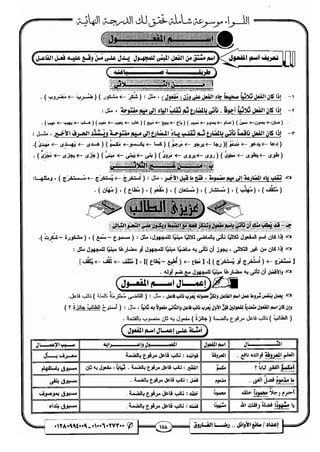 مذكرة رضا الفاروق في اللغة العربية للشهادة الثانوية 2017