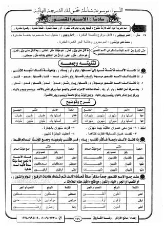 مذكرة رضا الفاروق في اللغة العربية للشهادة الثانوية 2017