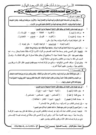 مذكرة رضا الفاروق في اللغة العربية للشهادة الثانوية 2017