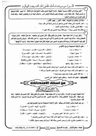 مذكرة رضا الفاروق في اللغة العربية للشهادة الثانوية 2017