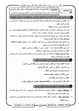 مذكرة رضا الفاروق في اللغة العربية للشهادة الثانوية 2017