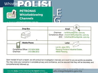 Whistleblowing procedure
 