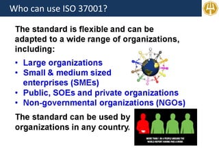 Who can use ISO 37001?
 