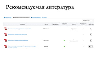 Рекомендуемая литература
 